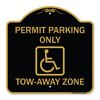Signmission Georgia ADA Handicapped Parking Accessible Permit Parking Only Tow-Away Zone with Sym, BG-1818-23935 A-DES-BG-1818-23935